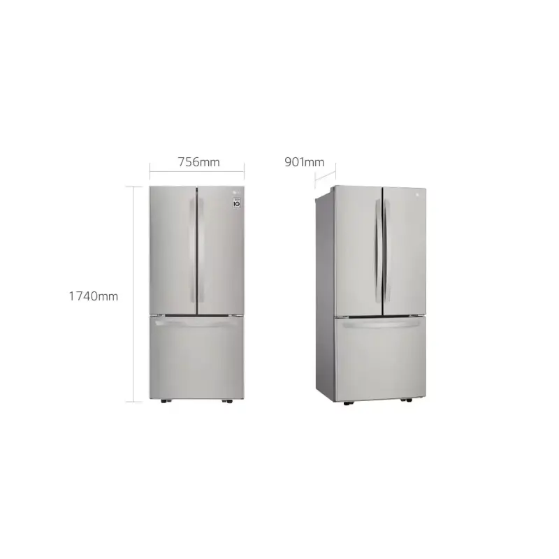 REFRIGERADORA FRENCH DOOR 22P³ SMART INVERTER MULTI AIR FLOW GM22BGP